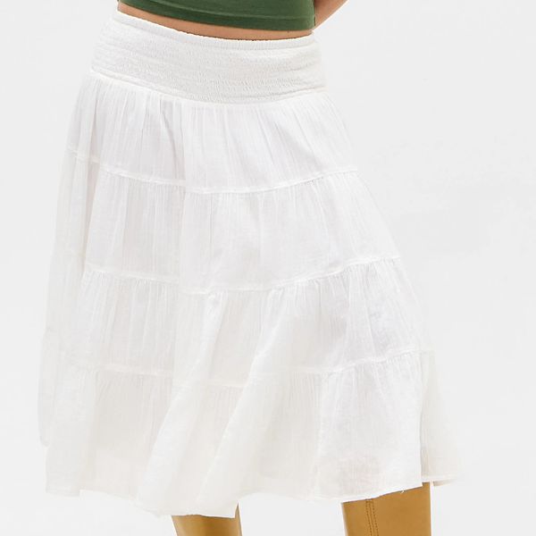 BDG Bea Cotton Tiered Skirt