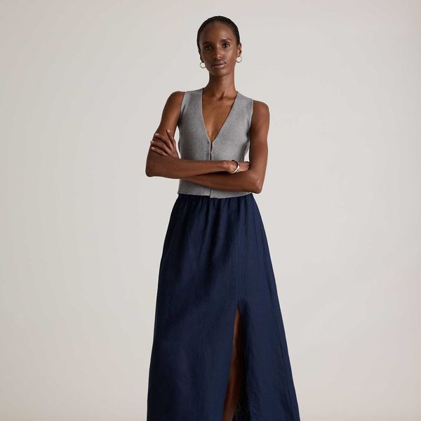 Quince 100% European Linen Maxi Skirt