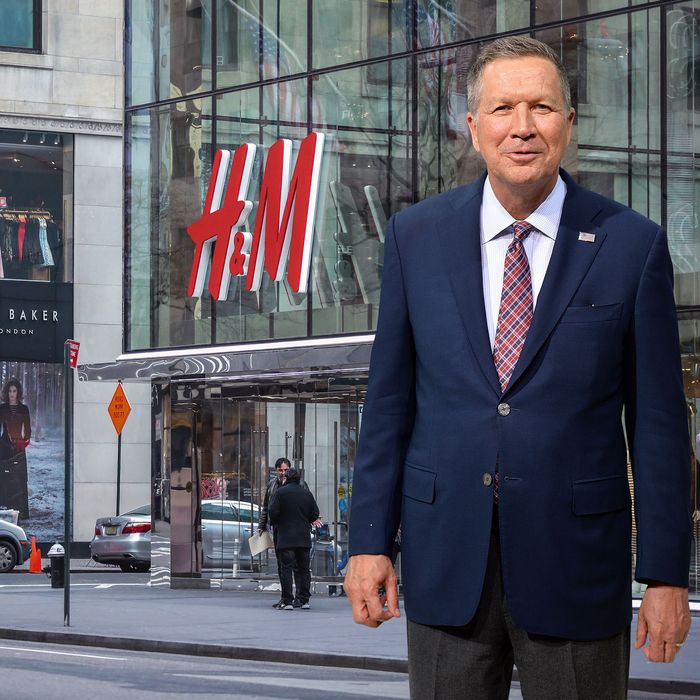 Artist recreation of John Kasich at H&M