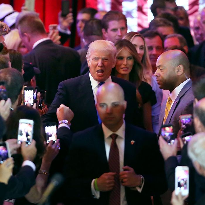 GOP Presidential Candidate Donald Trump Holds Election Night Gathering In Manhattan