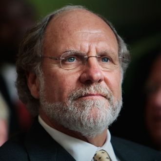 New Jersey governor Jon Corzine waits to speak in Newark Penn Station before signing a bill into law providing development money to his state July 27, 2009 in Newark, New Jersey. The New Jersey Economic Stimulus Act of 2009 provides millions of dollars in stimulus funds for affordable housing, transportation, business initiatives, and other job-creating efforts. 