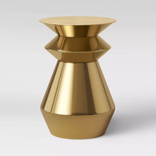 Project 62 Zeeland Brass Drum Accent Table Gold