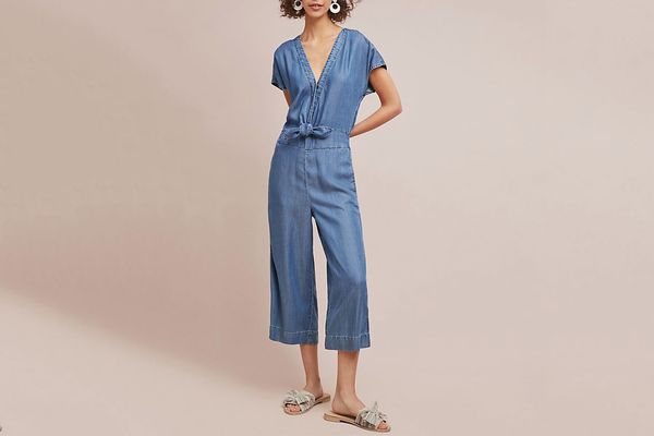 Splendid Bow-Tied Chambray Jumpsuit