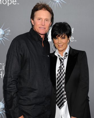 UNIVERSAL CITY, CA - MAY 07: Bruce Jenner, Kris Kardashian arrive for the City of Hope honoring Shelli And Irving Azoff with the 2011 Spirit of Life award at Universal Studios Hollywood on May 7, 2011 in Universal City, California. (Photo by John Sciulli/Getty Images For City of Hope) *** Local Caption *** Bruce Jenner;Kris Kardashian;
