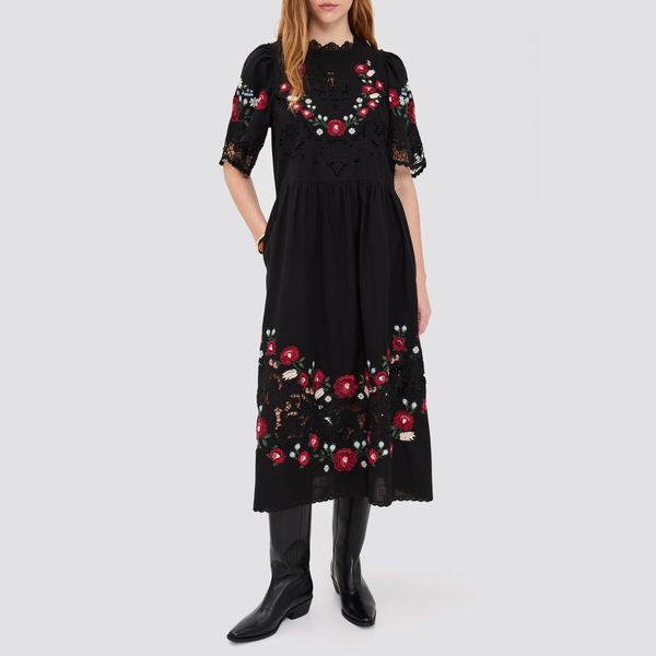 Sea Rosaline Embroidery Midi Dress