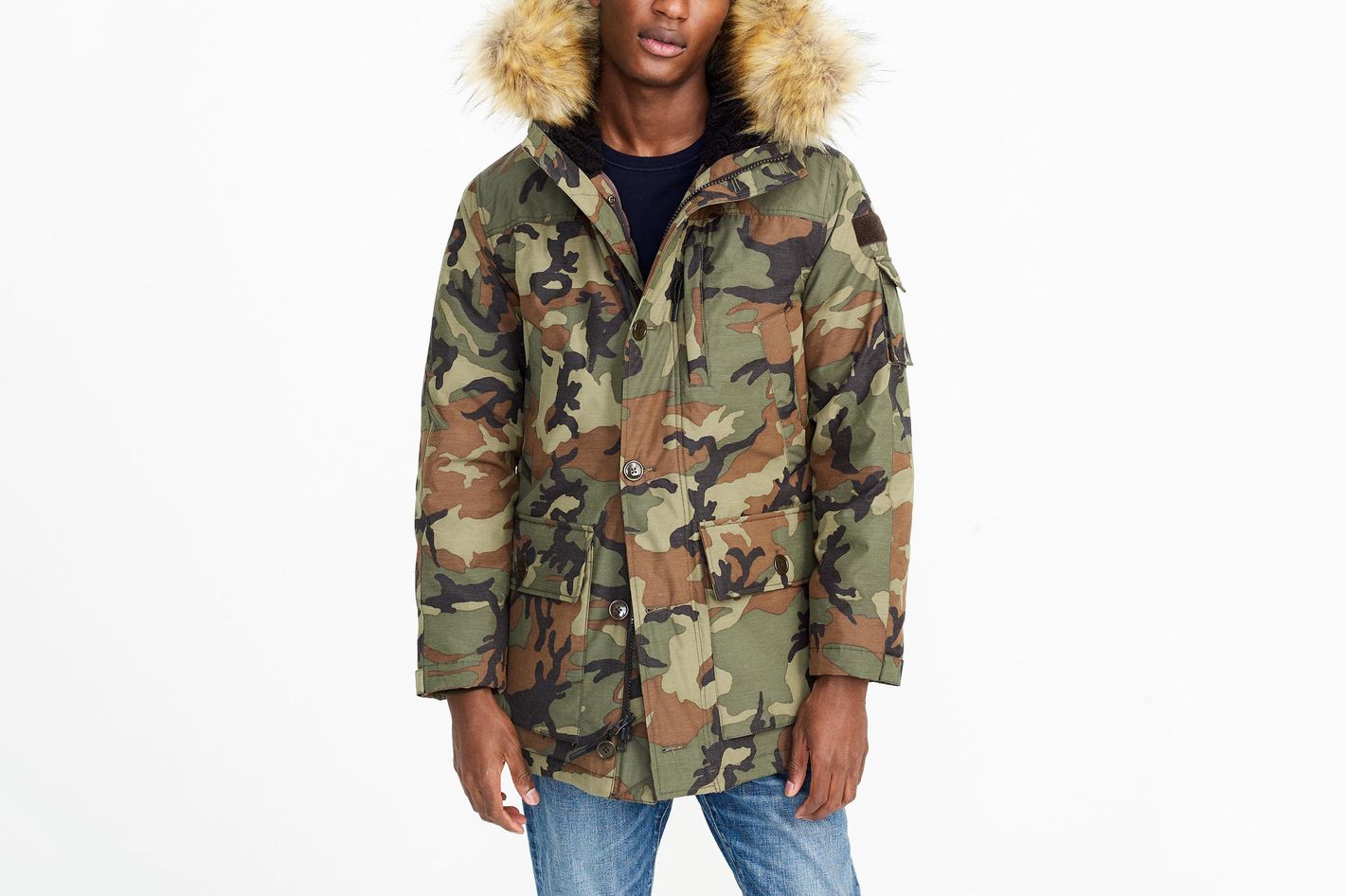 J crew camo clearance parka