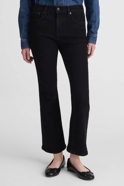Madewell The Flare Crop Jean in Super Stretch Denim