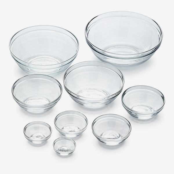 Duralex Gigone 9 Piece Nested Mixing Bowl Set