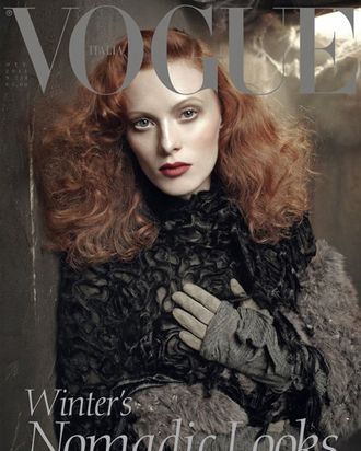 Karen Elson for Italian <em>Vogue</em>.