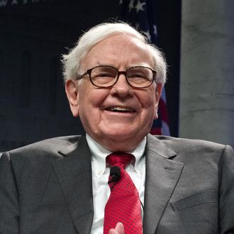 Billionaire Warren Buffett, CEO and chairman of investment company Berkshire Hathaway, speaks during a conversation with David Rubenstein, president of the Economic Club of Washingtron