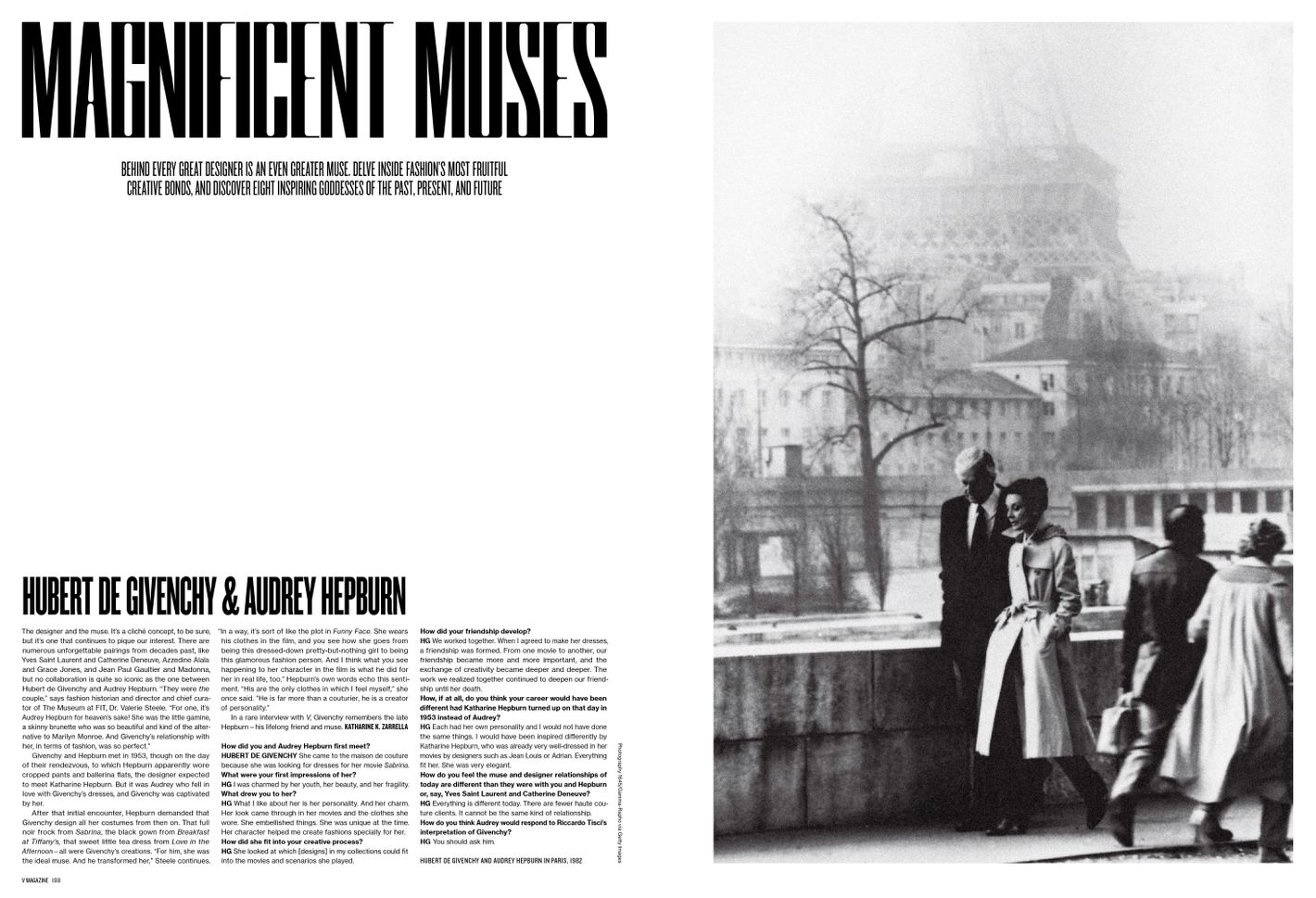 Hubert de Givenchy Remembers Audrey Hepburn in the New Issue of V