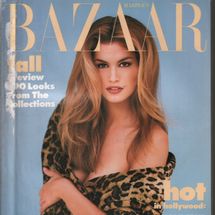 Harper's Bazaar Fashion Magazine August 1992 Cindy Crawford