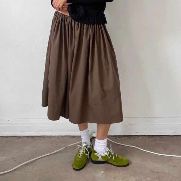 Brooke Callahan Tie Skirt - Chocolate