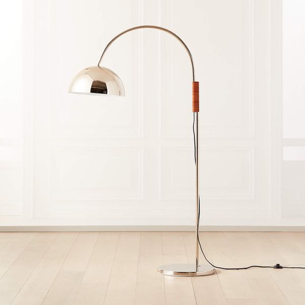Jett Champagne Arched Floor Lamp