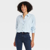 Universal Thread Women's Long Sleeve Oversized Button-Down Shirt