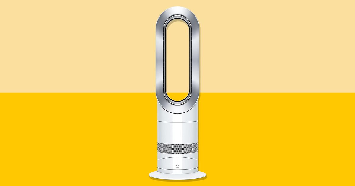 Dyson Hot+Cool AM09 Tower Bladeless Fan Heater - White/Silver (Renewed)