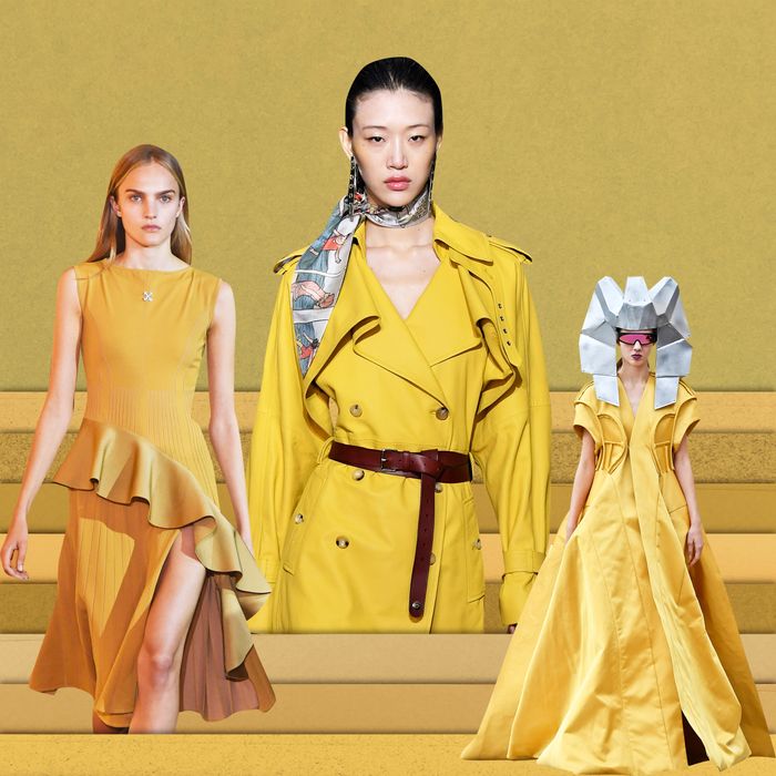 Mustard Yellow Is Trending At Paris Fashion Week