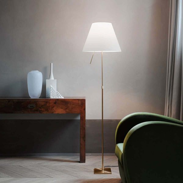 Simone Aged Brass Floor Lamp | Bassett Furniture