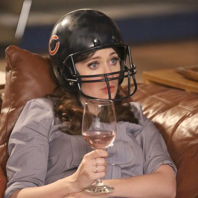 NEW GIRL: Zooey Deschanel in part two of the special one-hour “Jeff Day/Helmet” episode of NEW GIRL airing Tuesday, April 19 (8:00-9:00 PM ET/PT) on FOX. ©2016 Fox Broadcasting Co. Cr: Patrick McElhenney/FOX