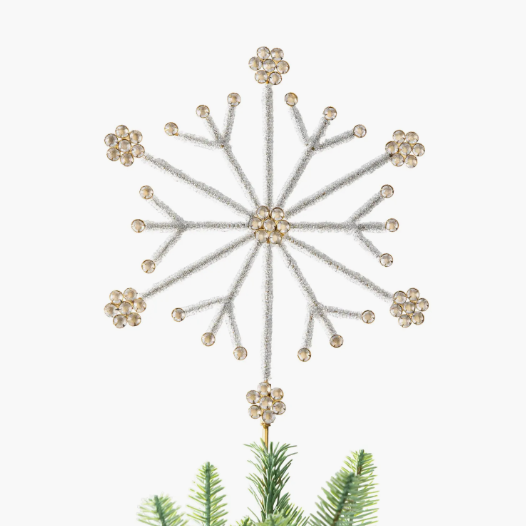 Balsam Hill Beaded Snowflake Tree Topper