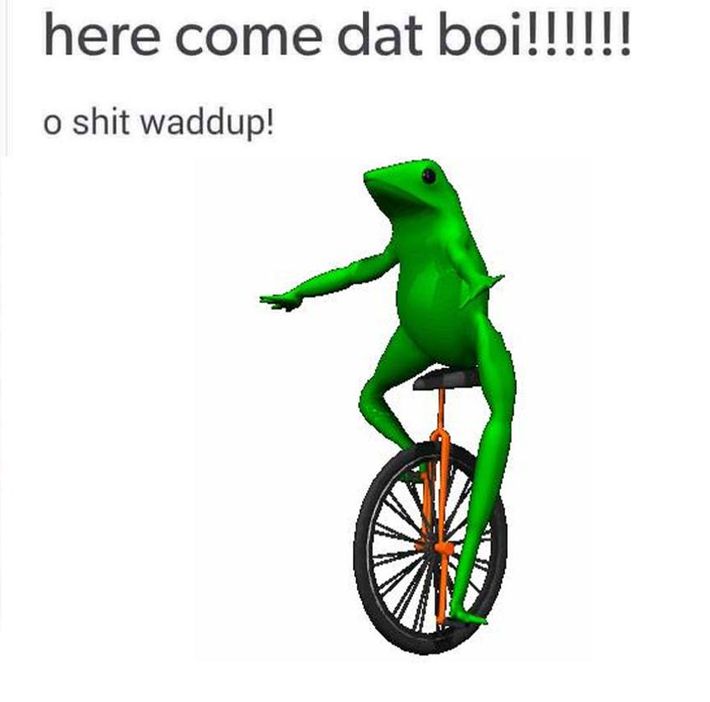 What Is Here Come Dat Boi The Unicycling Frog