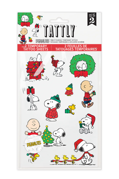 Tattly Peanuts Holiday Tattoo Sheet