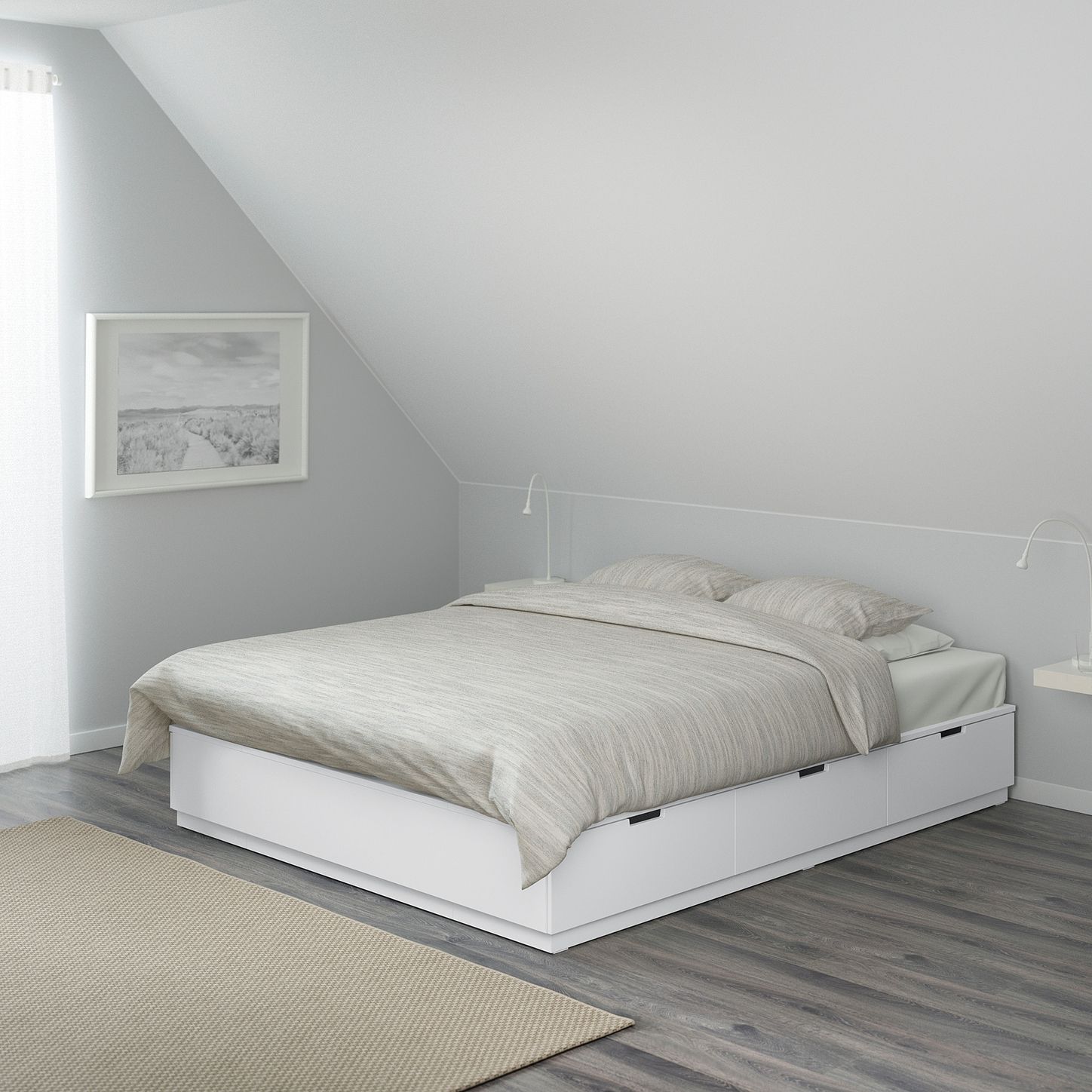 Modern Platform Beds With Storage, Ikea Full Bed Frame No Headboard