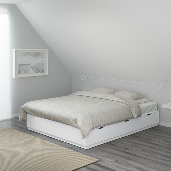 Modern Platform Beds With Storage, Elevated Bed Frame With Drawers