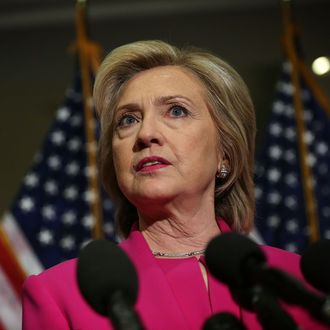 Presidential Candidate Hillary Clinton Attends Meetings With Legislators On Capitol Hill