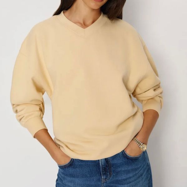Reformation Bowie V Neck Sweatshirt