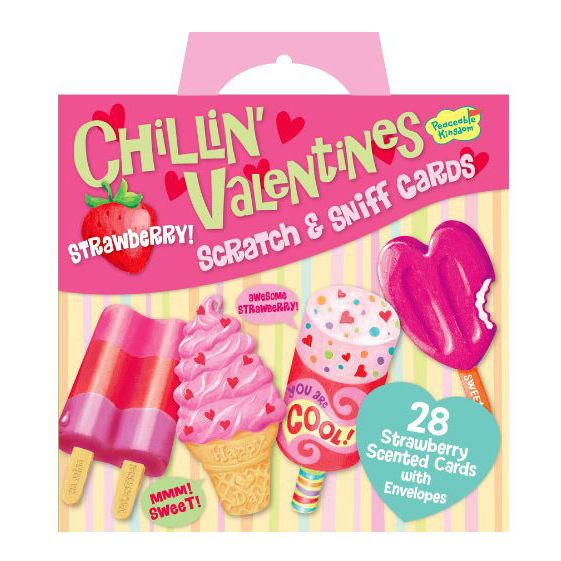 Scratch & Sniff Strawberry Valentines (28-Pack)