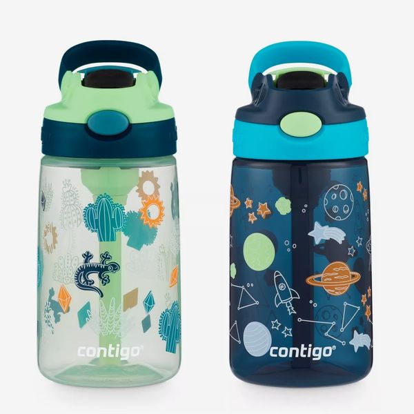 Contigo Kids Straw Water Bottle With AutoSpout Lid - 14 Oz., Two Pack