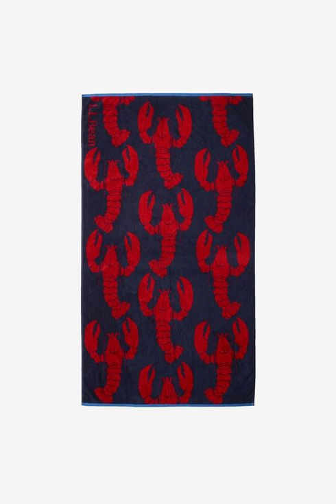 L.L.Bean Seaside Beach Towel, Lobsters