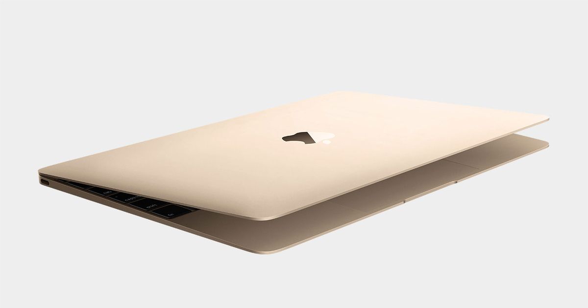 gold apple laptop
