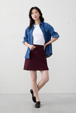 Banana Republic Factory Ponte Slit Mini Skirt