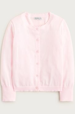 J.Crew Scalloped Lightweight Cotton Cardigan