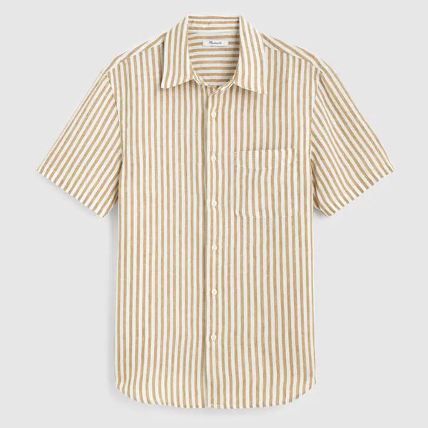 Madewell The Allday Short-Sleeve Shirt in Linen