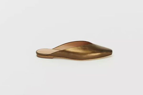 Halston Heritage Taye Metallic Mules