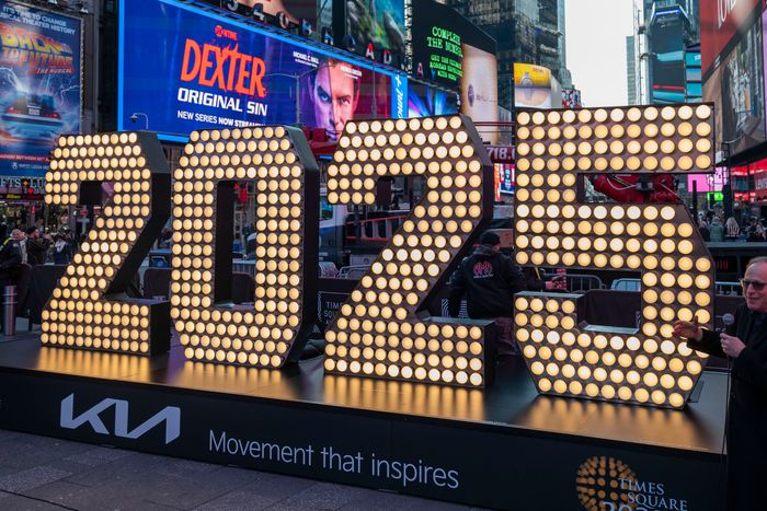 2025 New Year’s Eve Numerals Arrive In Times Square