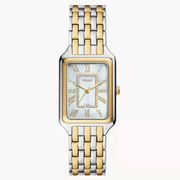 Fossil Raquel Three-Hand Date Two-Tone Stainless Steel Watch