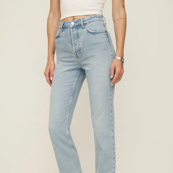 Reformation Cynthia High Rise Straight Jeans