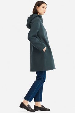 Uniqlo Women’s Lightweight Wool-Blend Hooded Coat