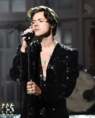 Harry Styles Wears Christopher Kane Sex Shirt On Snl