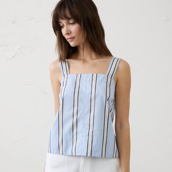 Banana Republic Factory Boxy Topstitch Tank