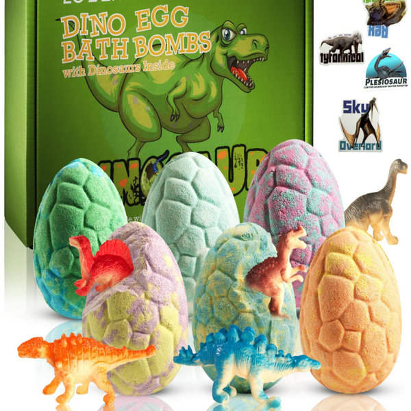 Lovery Dinosaur Bath Bomb 12-Piece Gift Set with Surprise Toys
