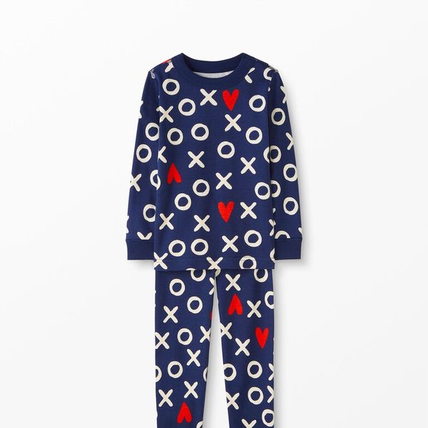 Hanna Andersson Valentines Long John Pajama Set