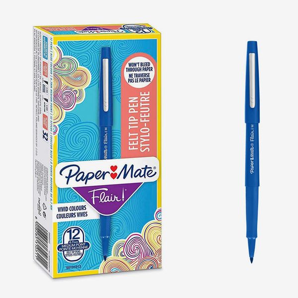 Paper Mate Flair Original Fibre Tip Pen, Medium, Pack of 12