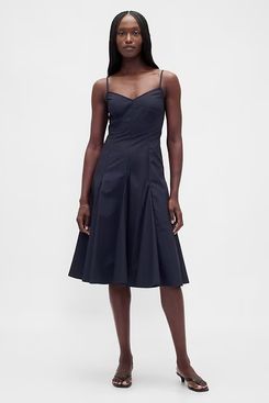 Gap Seamed V-Neck Midi Dress