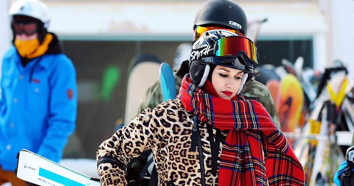 Gwen Stefani Went Skiing in Leopard Print