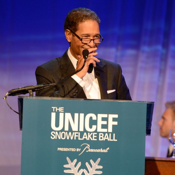 Bryant Gumbel speaks on stage at The Ninth Annual UNICEF Snowflake Ball at Cipriani, Wall Street on December 3, 2013 in New York City. 